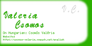 valeria csomos business card